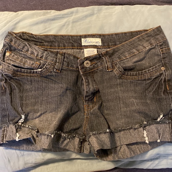 *3 for $10* Women's Denim Shorts with Frayed Hem - Picture 2 of 3